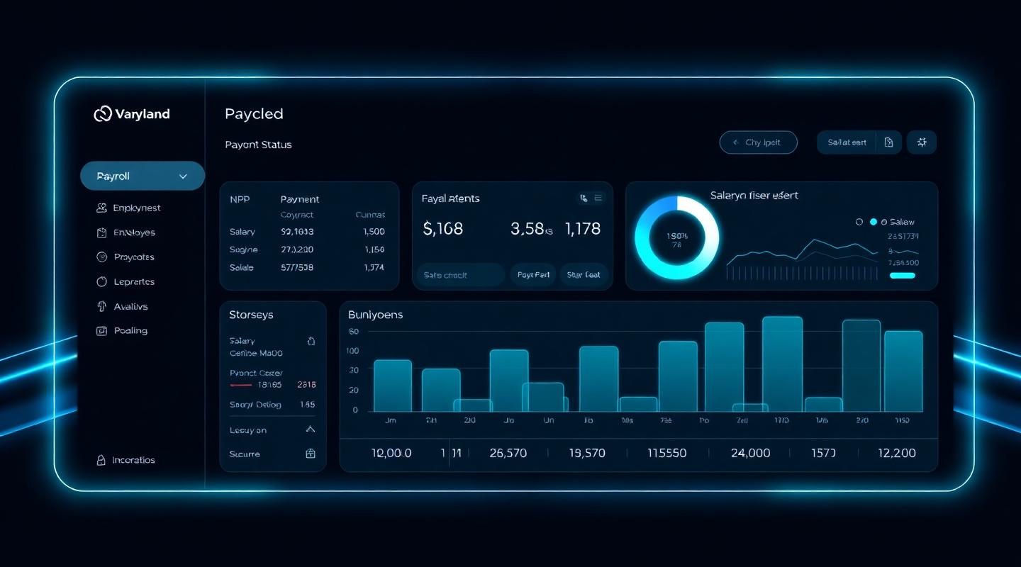 Power Lite Payroll dashboard preview showing NPP payments and payroll analytics